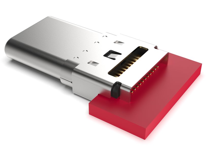 Type-C Edge mount PCB plug for increased design flexibility